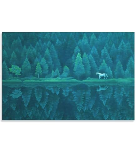 Amazon.co.jp: 画家 東山魁夷 風景画 緑響く ポスター 印刷 ポスター